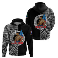 Personalized Samoa Pride Hoodie Polynesian Patterns Black LT6 - Wonder Print Shop