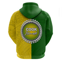 Cook Islands Hoodie Yellow-Green Half Style LT6 - Wonder Print Shop