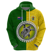 Cook Islands Hoodie Yellow-Green Half Style LT6 - Wonder Print Shop