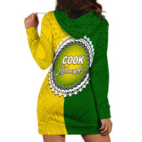 Cook Islands Hoodie Dress Yellow-Green Half Style LT6 - Wonder Print Shop