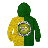 Cook Islands Kid Hoodie Yellow-Green Half Style LT6 - Wonder Print Shop