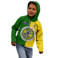 Cook Islands Kid Hoodie Yellow-Green Half Style LT6 - Wonder Print Shop
