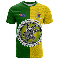 Cook Islands T Shirt Yellow-Green Half Style LT6 - Wonder Print Shop
