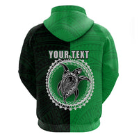 Custom Rarotonga Of Cook Islands Hoodie Mix Half Black LT6 - Wonder Print Shop