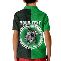 Custom Rarotonga Of Cook Islands Kid Polo Shirt Mix Half Black LT6 - Wonder Print Shop