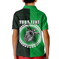 Custom Rarotonga Of Cook Islands Kid Polo Shirt Mix Half Black LT6 - Wonder Print Shop