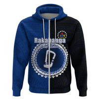 Custom Rakahanga Of Cook Islands Hoodie Mix Half Black LT6 - Wonder Print Shop