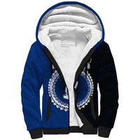 Custom Rakahanga Of Cook Islands Sherpa Hoodie Mix Half Black LT6 - Wonder Print Shop