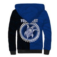Custom Rakahanga Of Cook Islands Sherpa Hoodie Mix Half Black LT6 - Wonder Print Shop