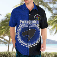 Custom Pukapuka Of Cook Islands Hawaiian Shirt Mix Half Black LT6 - Wonder Print Shop