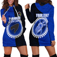 Custom Pukapuka Of Cook Islands Hoodie Dress Mix Half Black LT6 - Wonder Print Shop