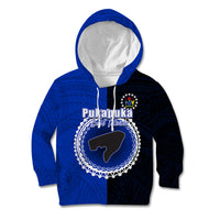 Custom Pukapuka Of Cook Islands Kid Hoodie Mix Half Black LT6 - Wonder Print Shop