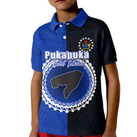 Custom Pukapuka Of Cook Islands Kid Polo Shirt Mix Half Black LT6 - Wonder Print Shop