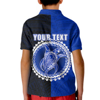 Custom Pukapuka Of Cook Islands Kid Polo Shirt Mix Half Black LT6 - Wonder Print Shop