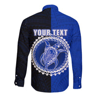 Custom Pukapuka Of Cook Islands Long Sleeve Button Shirt Mix Half Black LT6 - Wonder Print Shop