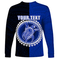 Custom Pukapuka Of Cook Islands Long Sleeve Shirt Mix Half Black LT6 - Wonder Print Shop