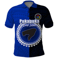 Custom Pukapuka Of Cook Islands Polo Shirt Mix Half Black LT6 - Wonder Print Shop