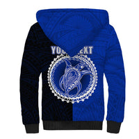 Custom Pukapuka Of Cook Islands Sherpa Hoodie Mix Half Black LT6 - Wonder Print Shop