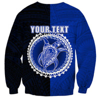 Custom Pukapuka Of Cook Islands Sweatshirt Mix Half Black LT6 - Wonder Print Shop