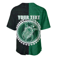 Custom Mitiaro Of Cook Islands Baseball Jersey Mix Half Black LT6 - Wonder Print Shop