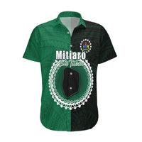 Custom Mitiaro Of Cook Islands Hawaiian Shirt Mix Half Black LT6 - Wonder Print Shop