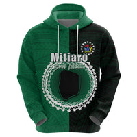 Custom Mitiaro Of Cook Islands Hoodie Mix Half Black LT6 - Wonder Print Shop