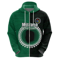 Custom Mitiaro Of Cook Islands Hoodie Mix Half Black LT6 - Wonder Print Shop