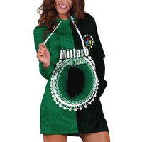 Custom Mitiaro Of Cook Islands Hoodie Dress Mix Half Black LT6 - Wonder Print Shop