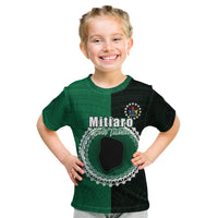 Custom Mitiaro Of Cook Islands Kid T Shirt Mix Half Black LT6 - Wonder Print Shop