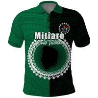 Custom Mitiaro Of Cook Islands Polo Shirt Mix Half Black LT6 - Wonder Print Shop