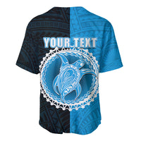 Custom Mauke Of Cook Islands Baseball Jersey Mix Half Black LT6 - Wonder Print Shop