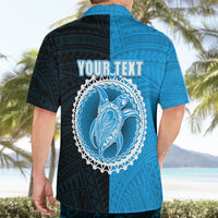 Custom Mauke Of Cook Islands Hawaiian Shirt Mix Half Black LT6 - Wonder Print Shop