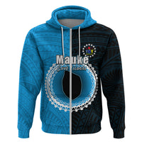 Custom Mauke Of Cook Islands Hoodie Mix Half Black LT6 - Wonder Print Shop