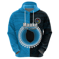Custom Mauke Of Cook Islands Hoodie Mix Half Black LT6 - Wonder Print Shop