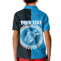 Custom Mauke Of Cook Islands Kid Polo Shirt Mix Half Black LT6 - Wonder Print Shop