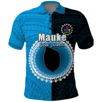 Custom Mauke Of Cook Islands Polo Shirt Mix Half Black LT6 - Wonder Print Shop
