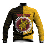 Custom Manihiki Of Cook Islands Baseball Jacket Mix Half Black LT6 - Wonder Print Shop
