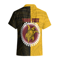 Custom Manihiki Of Cook Islands Hawaiian Shirt Mix Half Black LT6 - Wonder Print Shop