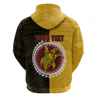 Custom Manihiki Of Cook Islands Hoodie Mix Half Black LT6 - Wonder Print Shop