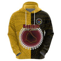 Custom Manihiki Of Cook Islands Hoodie Mix Half Black LT6 - Wonder Print Shop