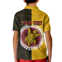 Custom Manihiki Of Cook Islands Kid Polo Shirt Mix Half Black LT6 - Wonder Print Shop