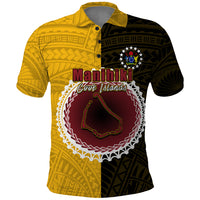 Custom Manihiki Of Cook Islands Polo Shirt Mix Half Black LT6 - Wonder Print Shop