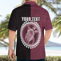 Custom Mangaia Of Cook Islands Hawaiian Shirt Mix Half Black LT6 - Wonder Print Shop