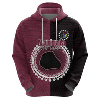 Custom Mangaia Of Cook Islands Hoodie Mix Half Black LT6 - Wonder Print Shop
