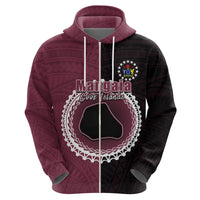 Custom Mangaia Of Cook Islands Hoodie Mix Half Black LT6 - Wonder Print Shop