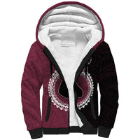 Custom Mangaia Of Cook Islands Sherpa Hoodie Mix Half Black LT6 - Wonder Print Shop