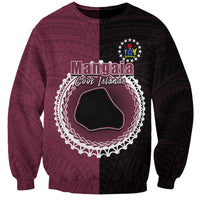Custom Mangaia Of Cook Islands Sweatshirt Mix Half Black LT6 - Wonder Print Shop