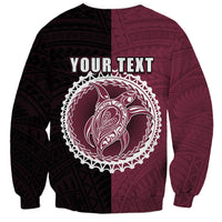 Custom Mangaia Of Cook Islands Sweatshirt Mix Half Black LT6 - Wonder Print Shop