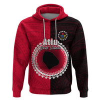 Custom Atiu Of Cook Islands Hoodie Mix Half Black LT6 - Wonder Print Shop