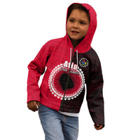 Custom Atiu Of Cook Islands Kid Hoodie Mix Half Black LT6 - Wonder Print Shop